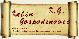 Kalin Gospodinović vizit kartica